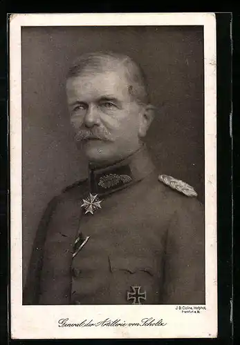 AK Heerführer General der Artillerie von Scholz in Uniform
