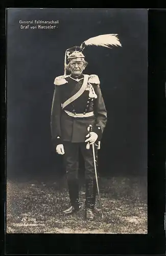 AK Heerführer Generalfeldmarschall Graf von Haeseler in Uniform