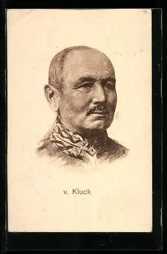 AK Heerführer von Kluck in Uniform, Kopfportrait