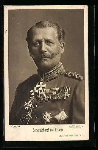 AK Heerführer Generaloberst von Einem, Portrait in Uniform