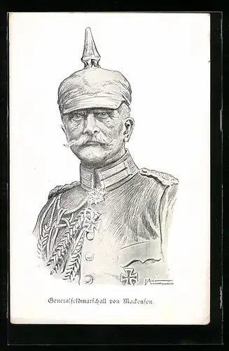 AK Generalfeldmarschall von Mackensen, Portrait in Uniform mit Pickelhelm