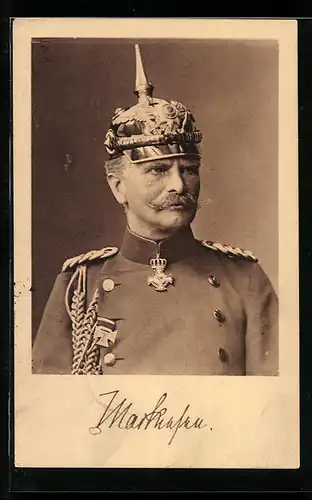 AK Generalfeldmarschall von Mackensen, Portrait mit Pickelhelm