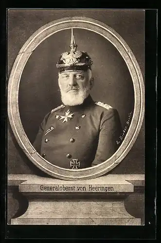 AK Heerführer Generaloberst von Heeringen, Podest-Portrait