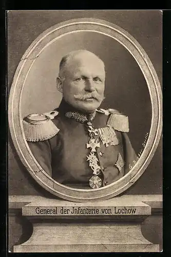 AK Heerführer General der Infanterie von Lochow, Podest-Portrait