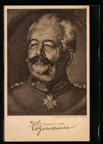 AK Heerführer Litzmann, Portrait in Uniform