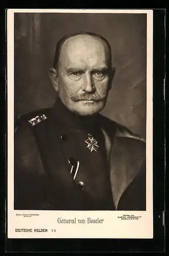 AK Deutsche Helden, Heerführer General von Beseler, Portrait