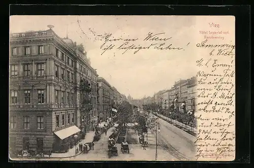 AK Wien, Hotel Imperial und Kärntnerring