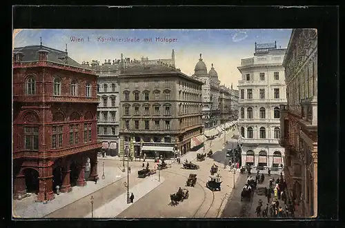 AK Wien, Kärntnerstrasse mit Hofoper
