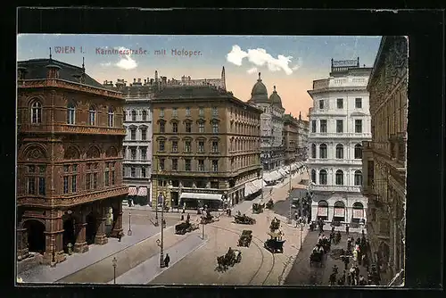 AK Wien, Kärntnerstrasse mit Hofoper