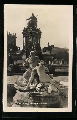 AK Wien, Maria Theresien Platz, Maria Theresia Denkmal
