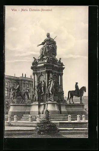 AK Wien, Maria Theresien Platz, Maria Theresien-Monument