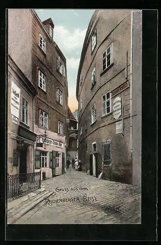 AK Wien, Reichenberger-Griechen-Beis`l, Gasthaus