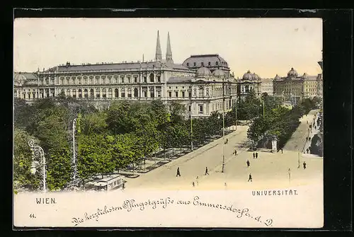 AK Wien, Blick auf Universität