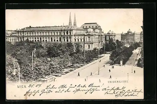 AK Wien, Strassenpartie mit Universität