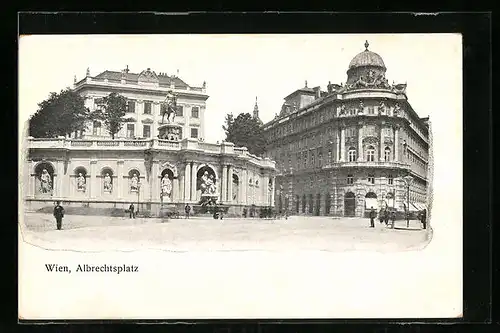 AK Wien, Partie am Albrechtsplatz