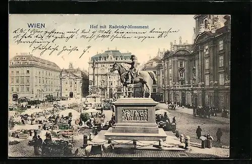 AK Wien, Am Hof mit Radetzky-Monument