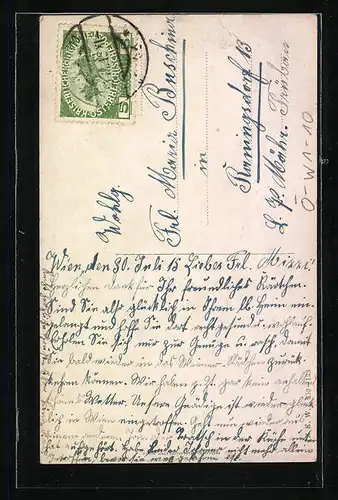 Künstler-AK Wien, Kärntnerstrasse im Festschmuck