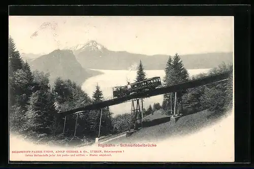 AK Rigibahn auf der Schnurtobelbrücke