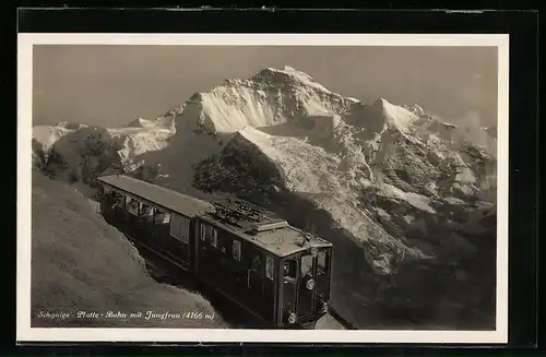 AK Schynige-Platte-Bahn mit Jungfrau