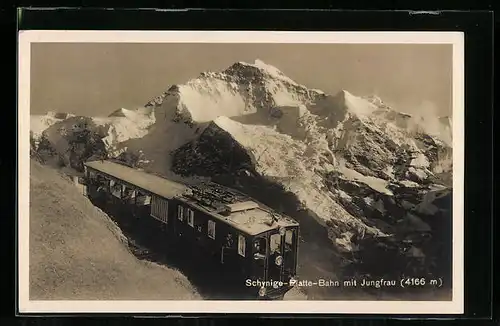 AK Schynige-Platte-Bahn mit Jungfrau