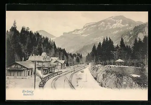 AK Brünig, Bergbahn am Bahnhof
