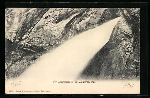 AK Lauterbrunnen, Blick auf den Trümmelbach