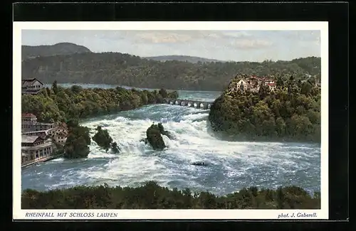 AK Schaffhausen, Rheinfall mit Schloss Laufen
