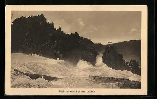 AK Schaffhausen, Rheinfall und Schloss Laufen