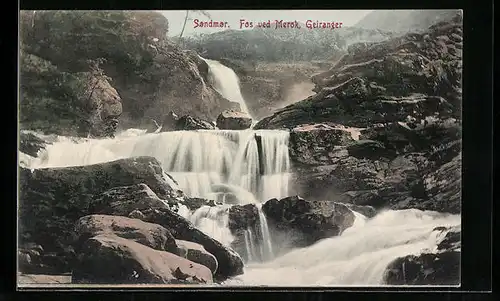 AK Sondmor, Geiranger, Fos ved Merok, Wasserfall