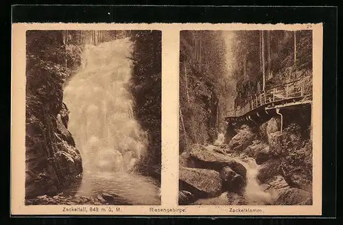 AK Zackelfall und Zackelklamm im Riesengebirge