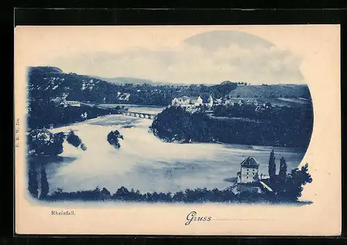 AK Schaffhausen, Rheinfall mit Umgebung
