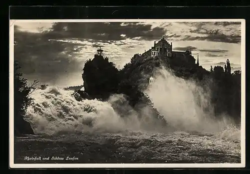 AK Schaffhausen, Rheinfall und Schloss Laufen