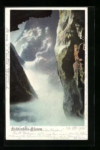 AK Lichtenstein-Klamm Wasserfall