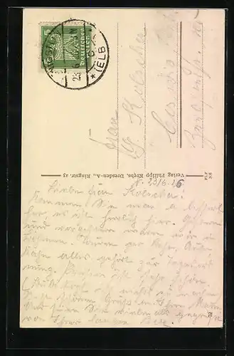 AK Böhn, Wasserfall in der Edmundsklamm mit Boot