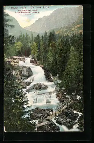 AK Die hohe Tátra, Gross-Kohlbacher Wasserfall