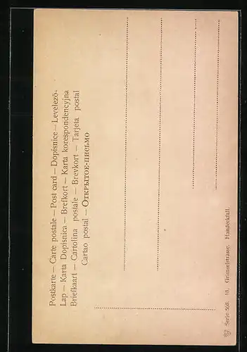 AK Handeckfall mit Bäumen