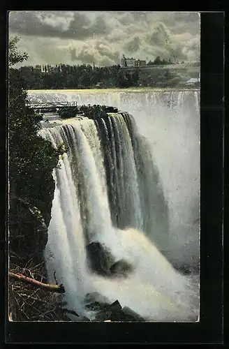 AK Niagara-Fälle von Ziegeninsel aus gesehen