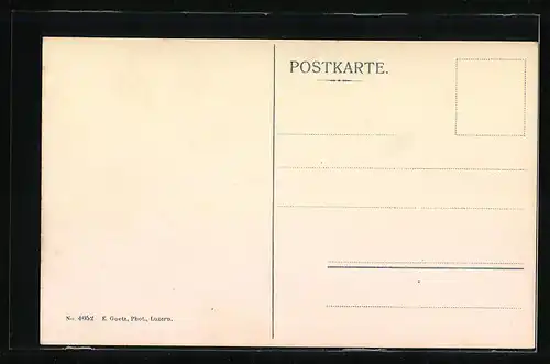 AK Wassen, Ortsansicht mit Gotthardbahn und Windgälle