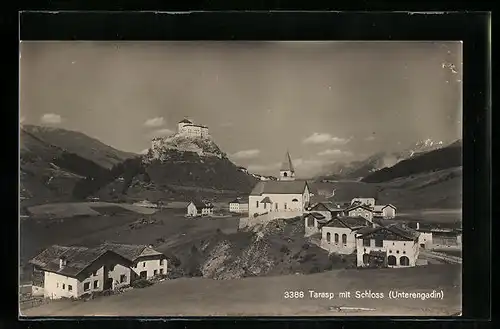 AK Tarasp, Teilansicht mit Schloss