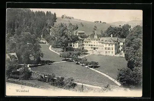 AK Weissbad, Blick auf ein Sanatorium
