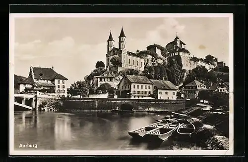 AK Aarburg, Ortsansicht mit Kirche