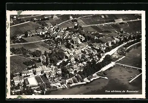 AK Auvernier, Vue aerienne