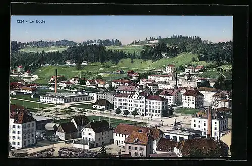 AK Le Locle, Ortsansicht aus der Vogelschau