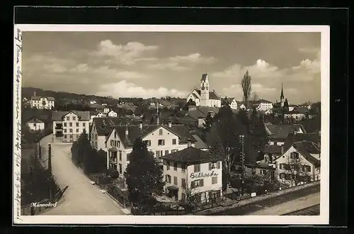 AK Männedorf, Teilansicht mit Kirche