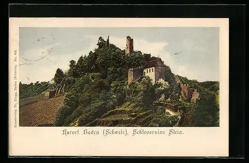 AK Baden, Schlossruine Stein