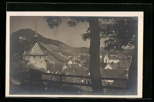 AK Baden, Blick vom Schloss Tein auf die Altstadt