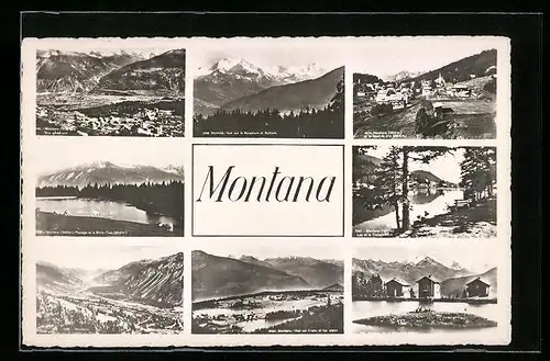 AK Montana, Vue générale, Vue sur le Weisshorn et Rothorn, Paysage et la Bella-Tola