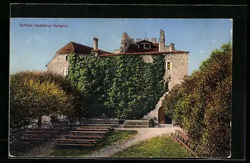 AK Habsburg, Blick zum Schloss