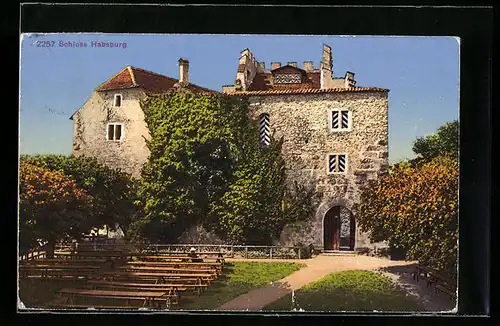 AK Habsburg, Blick zum Schloss