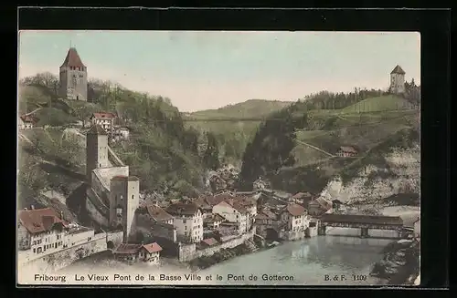 AK Fribourg, Le Vieux Pont de la Basse Ville et le Pont de Gotteron